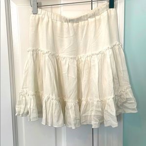 Princess Polly White Ruffle Skirt